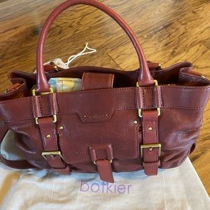 Botkier burgundy leather shoulder bag